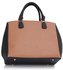 LS00410  - Wholesale & B2B Black / Nude Padlock Tote Handbag Supplier & Manufacturer