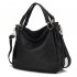 AG00448 - Large Black Hobo Bag