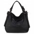 AG00448 - Large Black Hobo Bag