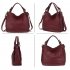 AG00448 - Large Burgundy Hobo Bag