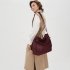 AG00448 - Large Burgundy Hobo Bag