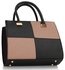 LS00153M - Black / Nude Fashion Tote Handbag