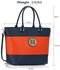 LS00406 - Blue / Orange Shoulder Handbag