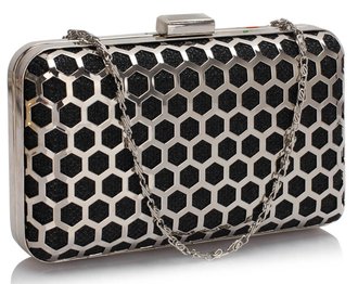 LSE00309 - Black Luxury Clutch Purse