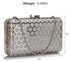 LSE00309 - Silver Luxury Clutch Purse