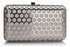 LSE00309 - Silver Luxury Clutch Purse