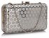 LSE00309 - Silver Luxury Clutch Purse