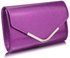 LSE00266 -  Purple Large Flap Clutch purse