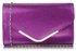 LSE00266 -  Purple Large Flap Clutch purse