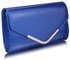 LSE00266 -  Blue Large Flap Clutch purse