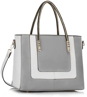 LS00318 - Grey / White Women's Fashion Tote Bag