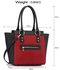 LS00414 - Black / Marsala Fashion Tote Bag