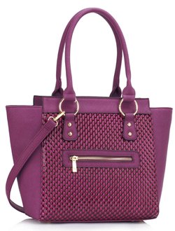LS00414 - Wholesale & B2B Purple Fashion Tote Bag Supplier & Manufacturer