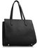 LS00405 - Black / White Buckle Detail Shoulder Bag