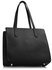 LS00405 - Black / Grey Buckle Detail Shoulder Bag