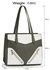 LS00405 - Grey / White Buckle Detail Shoulder Bag