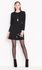 LSE00301 - Black Beaded Rhinestone Clutch Bag