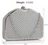 LSE00303 - Silver Beaded Clutch Bag