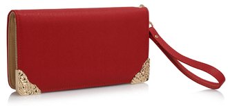 LSP1072 - Red Purse/Wallet with Metal Decoration