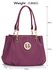 LS00423 - Purple Shoulder Bag With Metal Accessories
