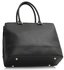 LS00415 - Black / White Women's Padlock Tote Bag