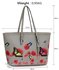 LS00297B - Grey Large Butterfly Print Tote Bag
