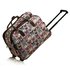 LS00309B- Grey Light Travel Holdall Trolley Luggage With Wheels - CABIN APPROVED