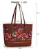 LS00460A - Wholesale & B2B Brown Zip Detail  Butterfly Print Tote Bag Supplier & Manufacturer
