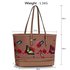 LS00460A - Nude Zip Detail  Butterfly Print Tote Bag