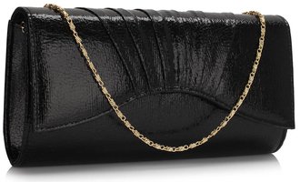 LSE00305 - Wholesale & B2B Black  Metallic Clutch Bag Supplier & Manufacturer