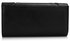 LSE00306- Black Flapover Clutch Purse