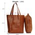 LSG1001 - Brown Genuine Leather Tote Shoulder Bag