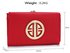 LSP1063 - Red Purse/Wallet with Metal Decoration