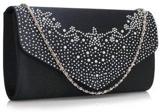 LSE00300 -  Wholesale & B2B Navy Diamante Flap Clutch purse Supplier & Manufacturer