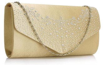 LSE00300 -  Wholesale & B2B Nude Diamante Flap Clutch purse Supplier & Manufacturer