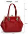 LS00440 - Red Patent Metal Frame Satchel