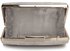 LSE00314 - Silver Satin Clutch Evening Bag