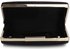 LSE00314 - Black Satin Clutch Evening Bag