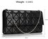 LSE00316 - Black Flap Clutch Bag