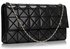 LSE00316 - Black Flap Clutch Bag