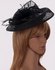 LSH00201 - Black Mesh Hat Feather Fascinator