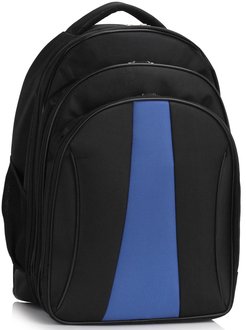 LS00399  - Black / Blue Backpack Rucksack School Bag