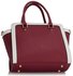 LS00255A - Wholesale & B2B Burgundy / White Grab Tote Handbag Supplier & Manufacturer