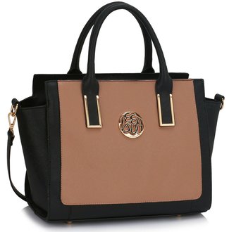 LS00338A - Black /Nude Tote Bag With Long Strap