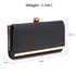 AGP1050A - Black Kiss Lock Clutch Wallet / Purses