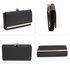 AGP1050A - Black Kiss Lock Clutch Wallet / Purses