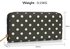 LSP1048 - Grey - Polka Dots Printed zip purse