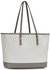 LS00461 - Grey / White Women's Large Tote Bag